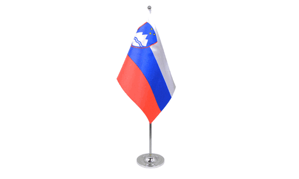 Slovenia Satin Table Flag